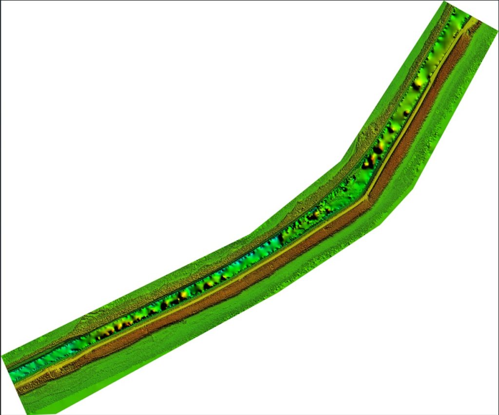 Modèle numérique d'élevation de la digue des Arasquiers à Palavas-Less-Flots