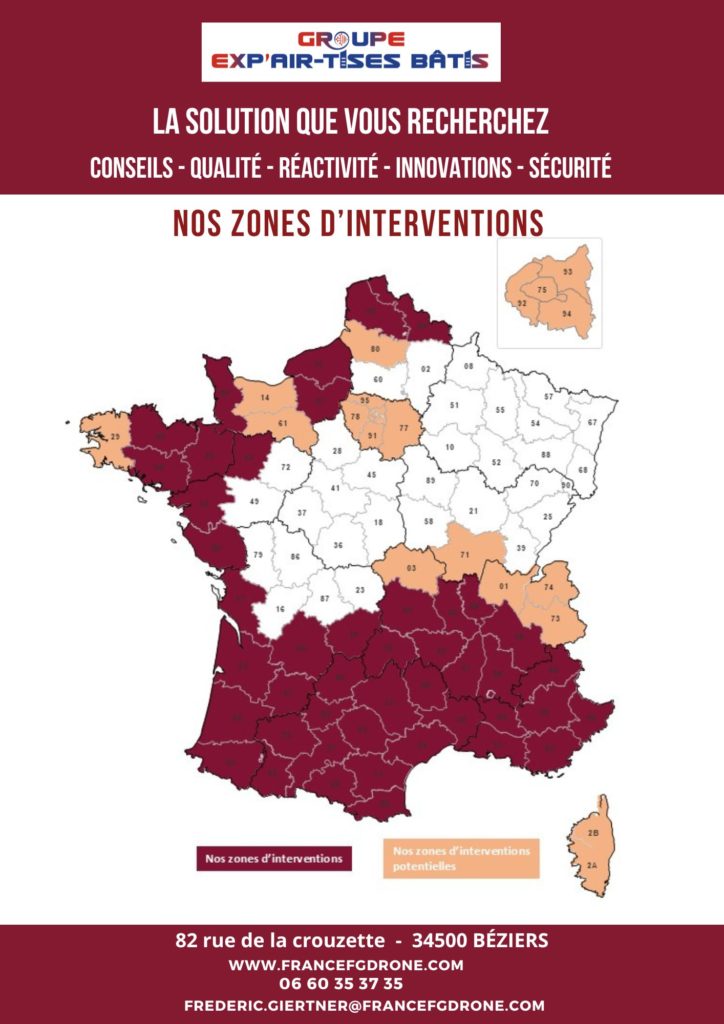 Zones d'intervention - FRANCE FG-DRONE